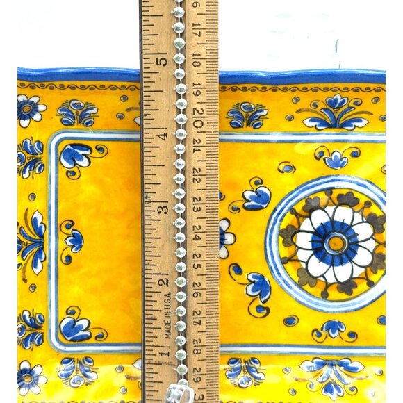 La Cadeaux Benidorm Colorful Melamine Rectangle Serving Tray 10 x 5 inches - Picture 4 of 4